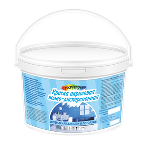 Краска акриловая водно-дисперсионная интерьерная для стен и потолков