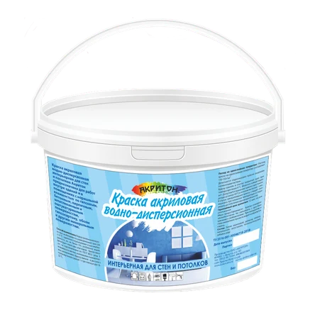 Краска акриловая водно-дисперсионная интерьерная для стен и потолков