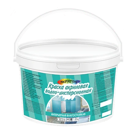 Краска акриловая водно-дисперсионная интерьерная влагостойкая